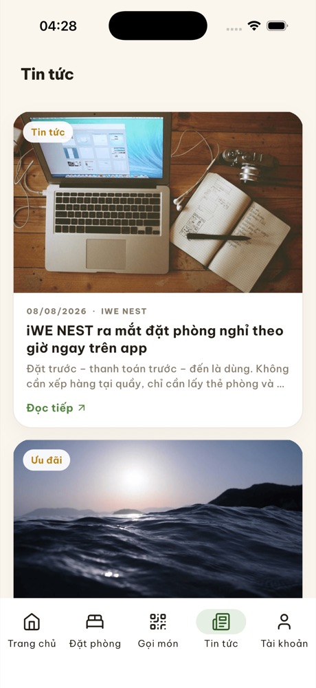 iWE NEST – App khách · Tin tức